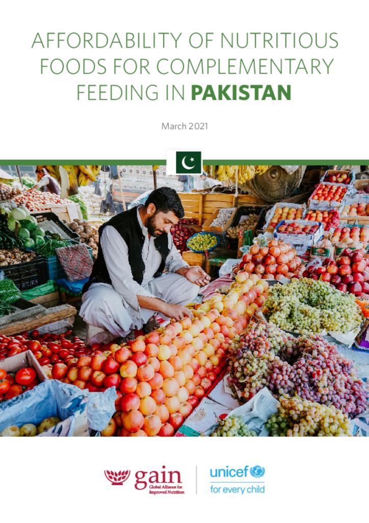 Affordability of nutritious foods for complementary feeding in Pakistan