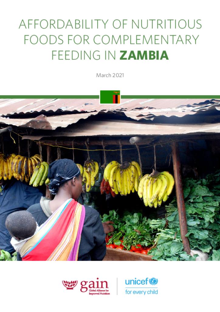 Affordability of nutritious foods for complementary feeding in Zambia