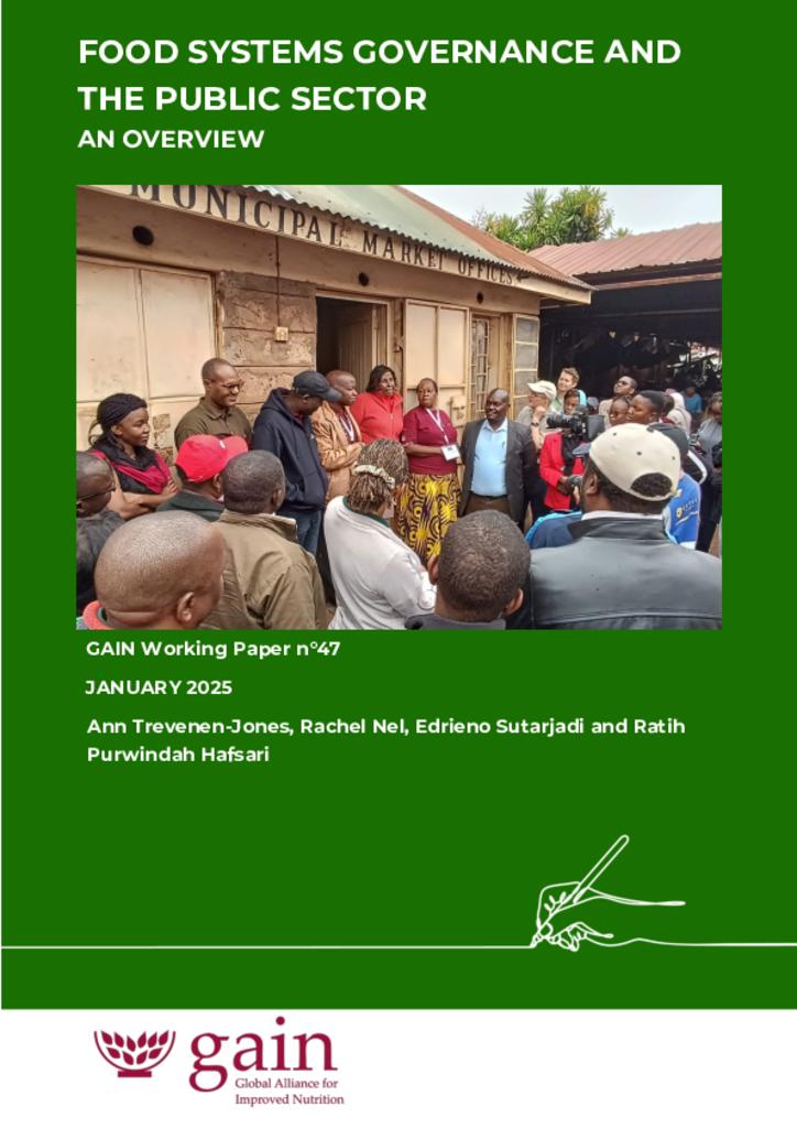 GAIN Working Paper n°47: Food systems governance and the public sector