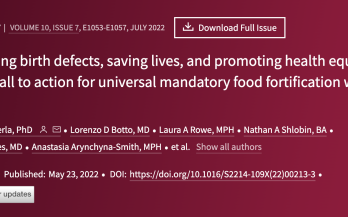 Preventing birth defects, saving lives, and promoting health equity: an urgent call to action for universal mandatory food fortification with folic acid