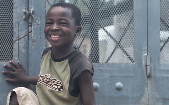 Boy smiling in Haiti