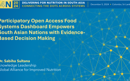 Participatory Open Access Food Systems Dashboard Empowers South