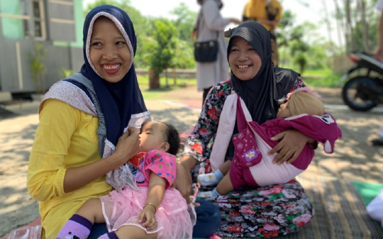 Two women breastfeeding