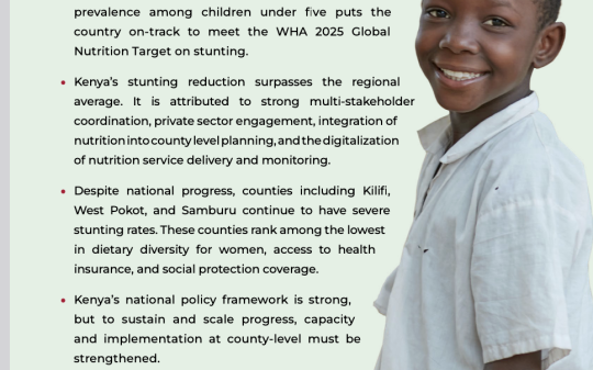 Kenya’s Progress In Reducing Child Stunting Kenya’s Progress In Reducing Child Stunting