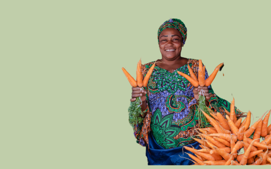 Woman holding carrots