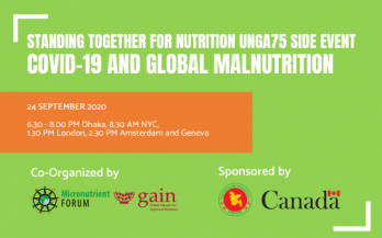@UNGA75 Standing Together for Nutrition: COVID-19 and Global Malnutrition