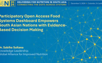 Participatory Open Access Food Systems Dashboard Empowers South